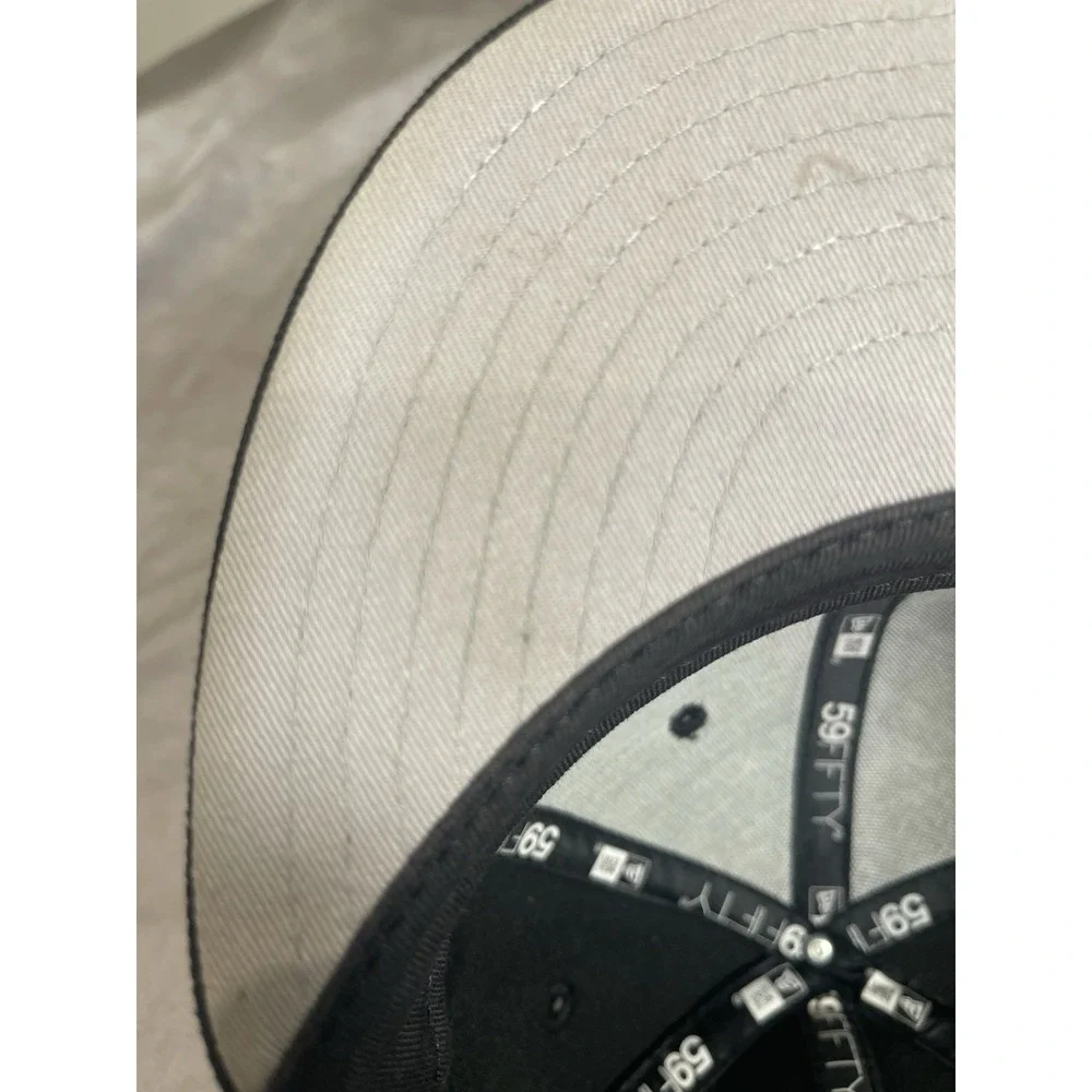 New York Yankees Hat Cap New Era 59FIFTY Fitted Mens 7 Black Baseball MLB